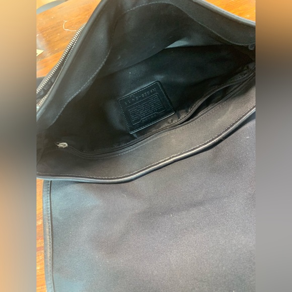 Black Coach Canvas Messenger Satchel - Picture 3 of 5